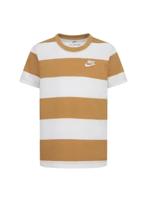 Nike T-shirt Club Seasonal Bianco E Senape 86M368-XAV