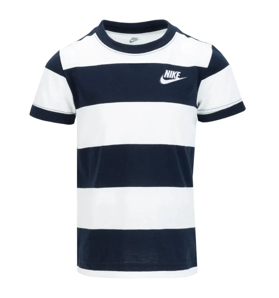 Nike T-shirt Club Seasonal Bianco E Blu 86M368-U90