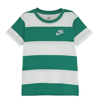 Nike T-shirt Club Seasonal Bianco E Verde 86M368-E6Z