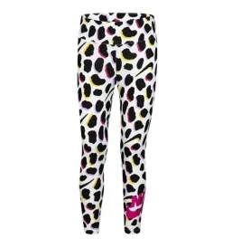 Nike Leggings Wildflower Shirred Bianco Nero 36J119-001