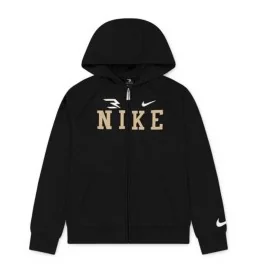 Nike Felpa Cappuccio Zip Collegiate Nero 9Q1097-023