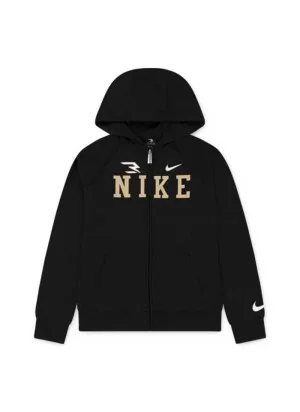 Nike Felpa Cappuccio Zip Collegiate Nero 9Q1097-023
