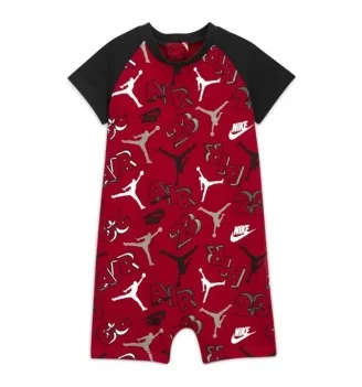 Jordan Completo Air Jumbled Romper Rosso Nero 65B220-R78