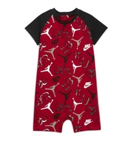 Jordan Completo Air Jumbled Romper Rosso Nero 65B220-R78
