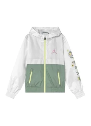 Jordan Giacca Antivento Windbreaker Boxy Fit Active Bianco Verde 45B195-G0Z