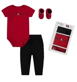 Jordan Completo Tuta Baseline 3 Pezzi Rosso Nero NJ0749-R78