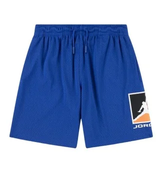 Jordan Pantaloncini Mj Brk Big Logo Mesh Blu 95F475-U89