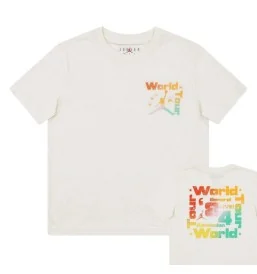 Jordan T-shirt World Tour Bianco 95F751-W5t