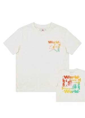 Jordan T-shirt World Tour Bianco 95F751-W5t
