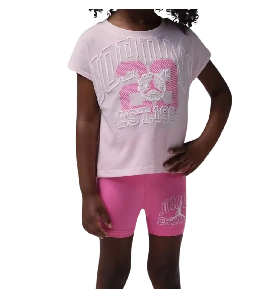 Jordan Tuta Boxy Bike Leggings Bambine Rosa 35F792-AA7