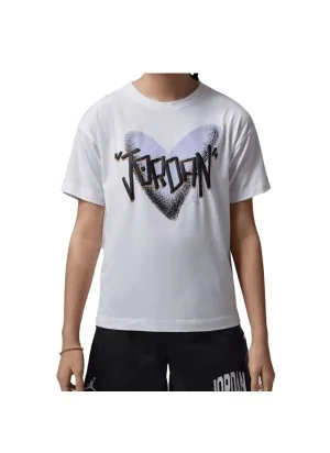 Jordan T-shirt Heart Sketch Bianco 45F866-001