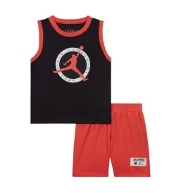 Jordan Tuta Canotta Flight Mvp Jersey Nero Rosso 65C374-N5L