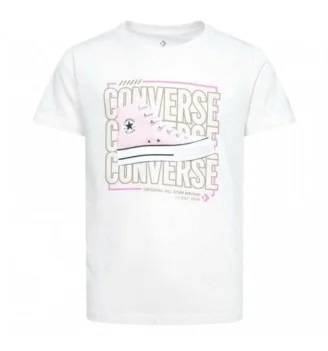 Converse T-shirt Chuck Taylor Graphic Bianco 4CF491-W2Y