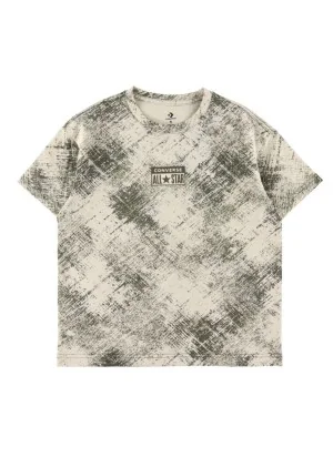 Converse T-shirt Relaxed All Over Print Fumo Bianco Avorio 9CD467-X0S