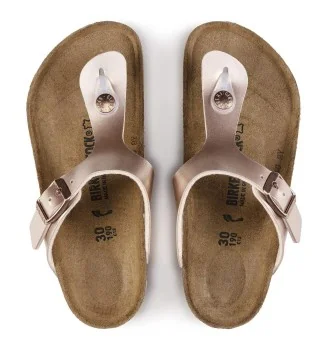Birkenstock Infradito Gizeh Jr Stretta Electric Metallic Copper Rame | Birkenstock | 