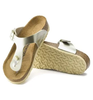 Birkenstock Infradito Gizeh Jr Stretta Electric Metallic Gold Oro | Birkenstock | 