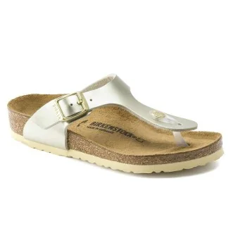Birkenstock Infradito Gizeh Jr Stretta Electric Metallic Gold Oro | Birkenstock | 