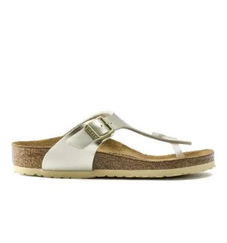 Birkenstock Infradito Gizeh Jr Stretta Electric Metallic Gold Oro 1015593