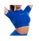 Bombafit T-shirt Skyn Crop Top Blu Elettrico 25287