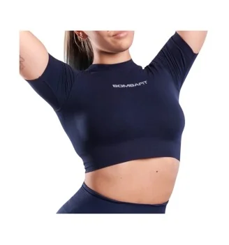 Bombafit T-shirt Skyn Crop Top Blu Notte 25286