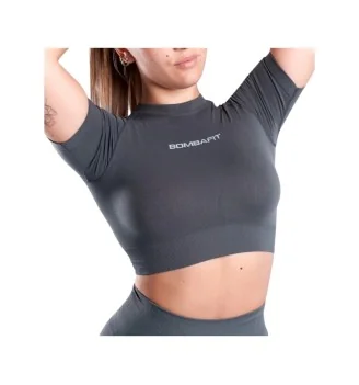 Bombafit T-shirt Skyn Crop Top Grafite 25288