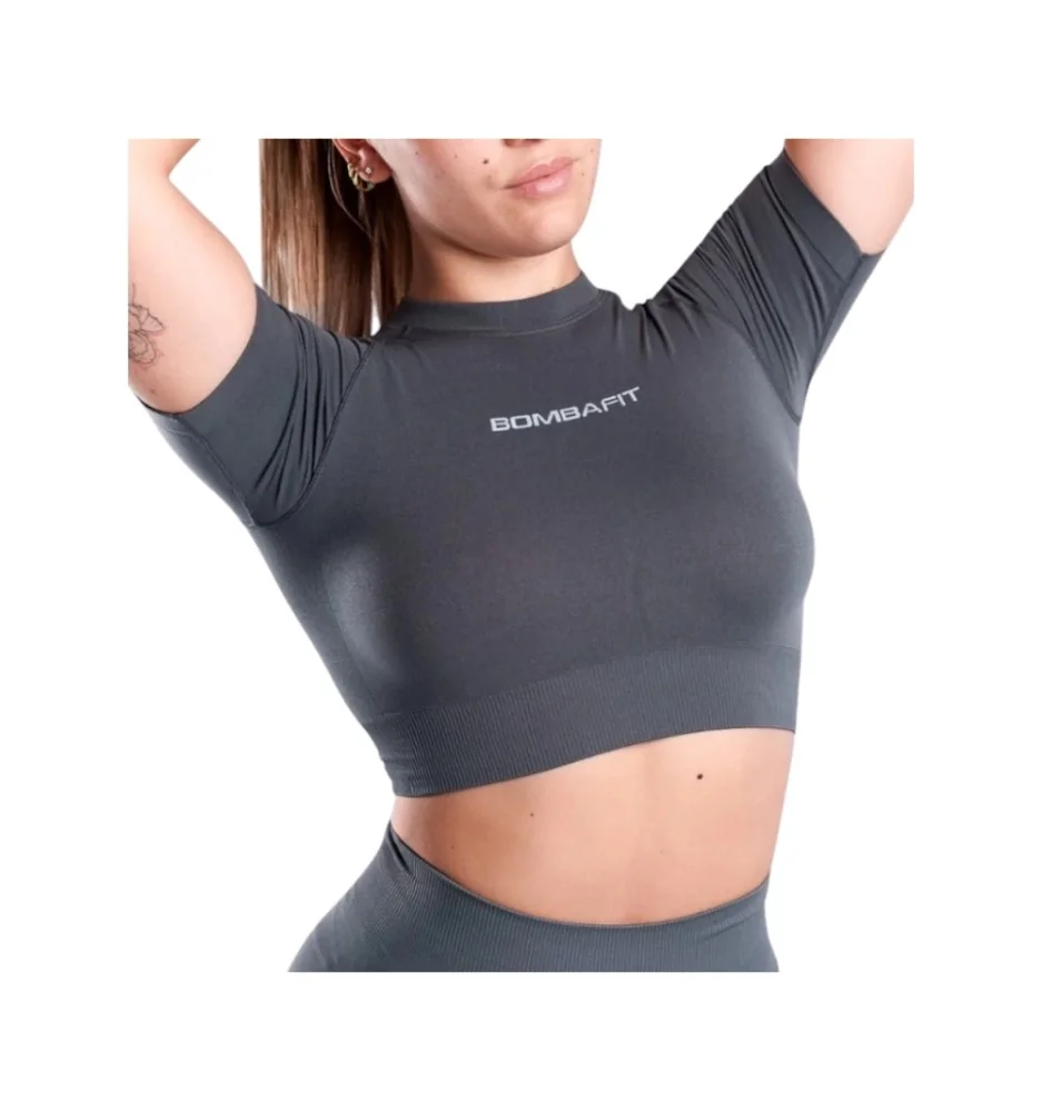 Bombafit T-shirt Skyn Crop Top Grafite 25288
