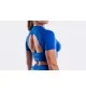 Bombafit T-shirt Skyn Crop Top Blu Elettrico | Bombafit | 