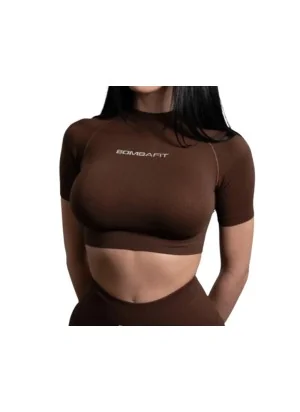 Bombafit T-shirt Skyn Crop Top Marrone 25363