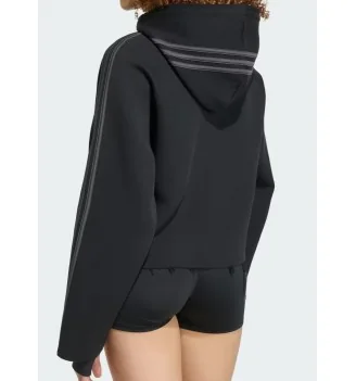 Adidas Felpa Cappuccio Zip Sst 2.0 Crop Nero | Adidas | 
