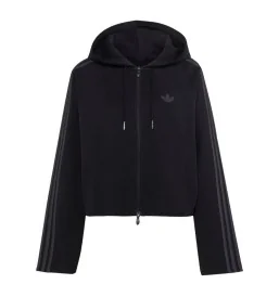 Adidas Felpa Cappuccio Zip Sst 2.0 Crop Nero KT1776