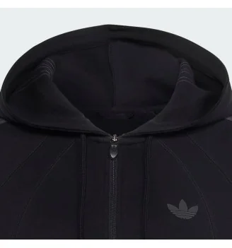 Adidas Felpa Cappuccio Zip Sst 2.0 Crop Nero | Adidas | 