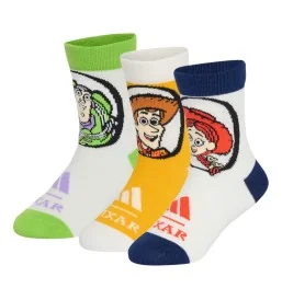 Adidas Calzini Pixar Toy Story 3 Paia Kids Bianco Giallo Verde Blu KR2350