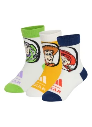 Adidas Calzini Pixar Toy Story 3 Paia Kids Bianco Giallo Verde Blu KR2350