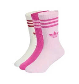 Adidas Calzini Crew 3 Paia Kids Fucsia Rosa Bianco KT1996