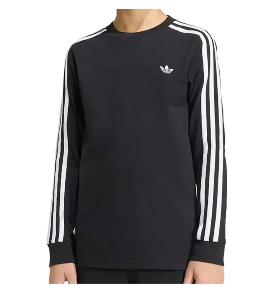 Adidas Maglia 3 Stripes Kids Nero Bianco KR6505