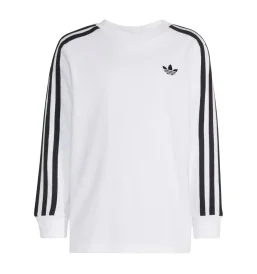 Adidas Maglia 3 Stripes Kids Bianco Nero HZ6602