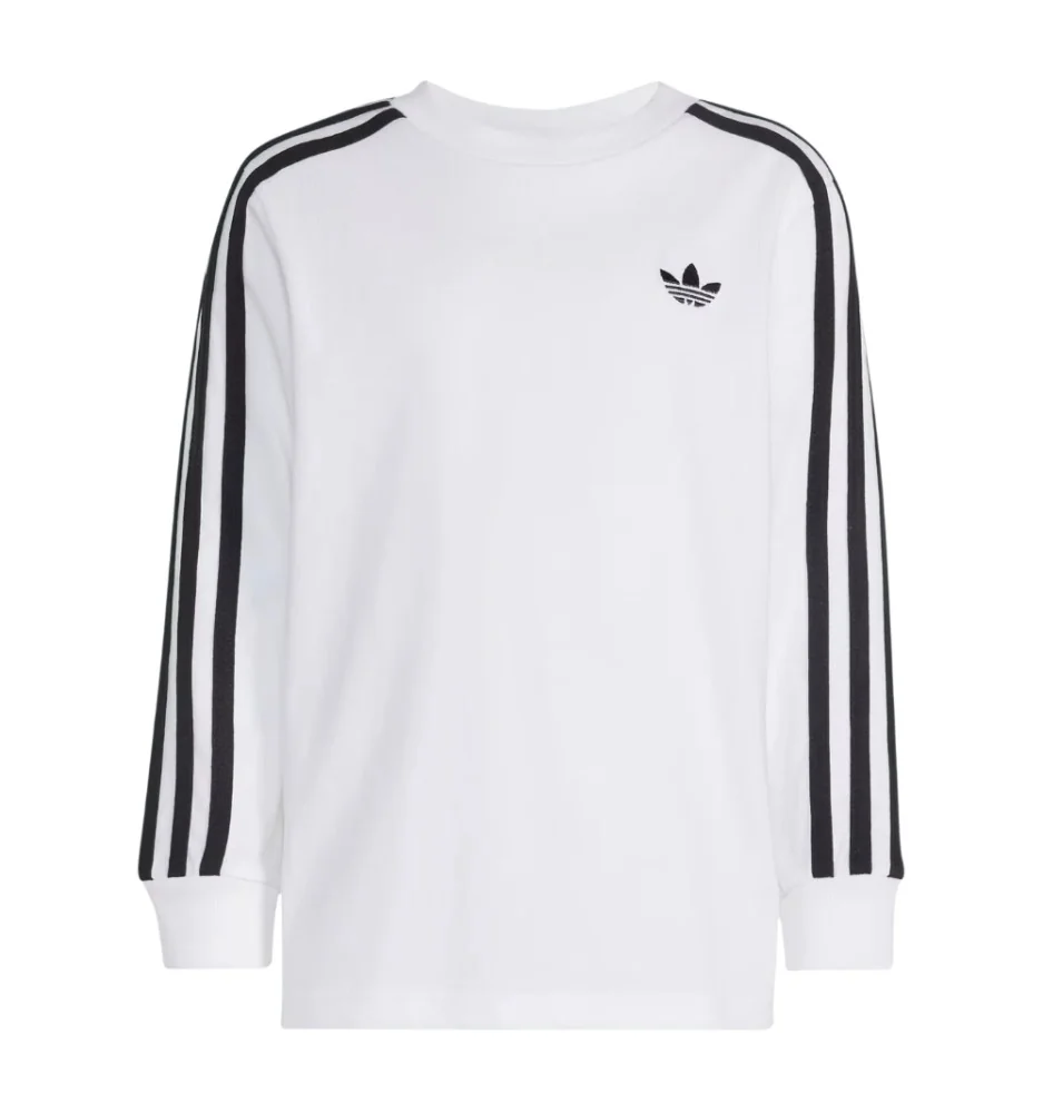Adidas Maglia 3 Stripes Kids Bianco Nero HZ6602