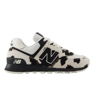New Balance Scarpe 574 W Linen Bianco Nero W574PH