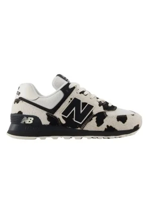 New Balance Scarpe 574 W Linen Bianco Nero W574PH