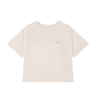 Jordan T-shirt Brk Girls Pearl Bianco 45G151-W0J