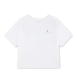 Jordan T-shirt Brk Girls Bianco Grigio 45G151-001