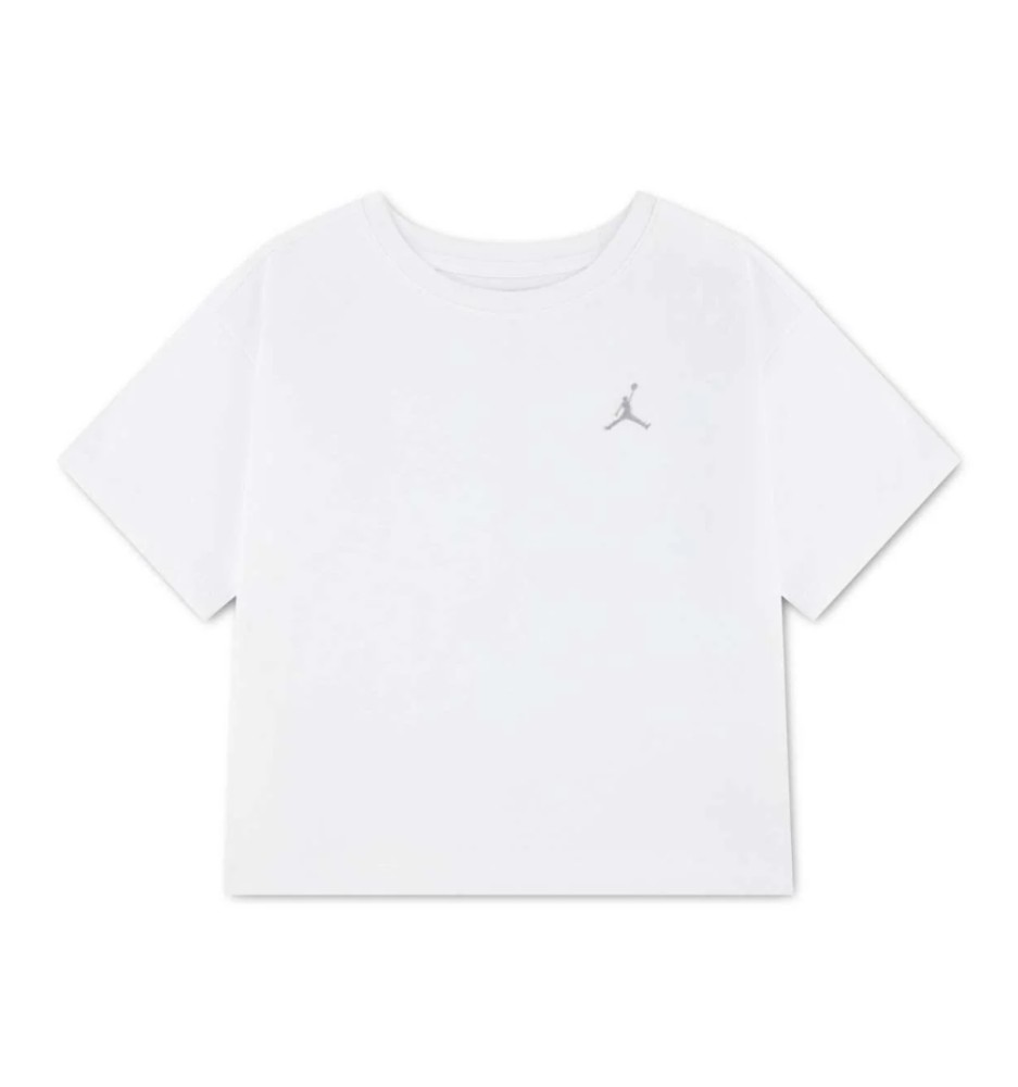Jordan T-shirt Brk Girls Bianco Grigio 45G151-001
