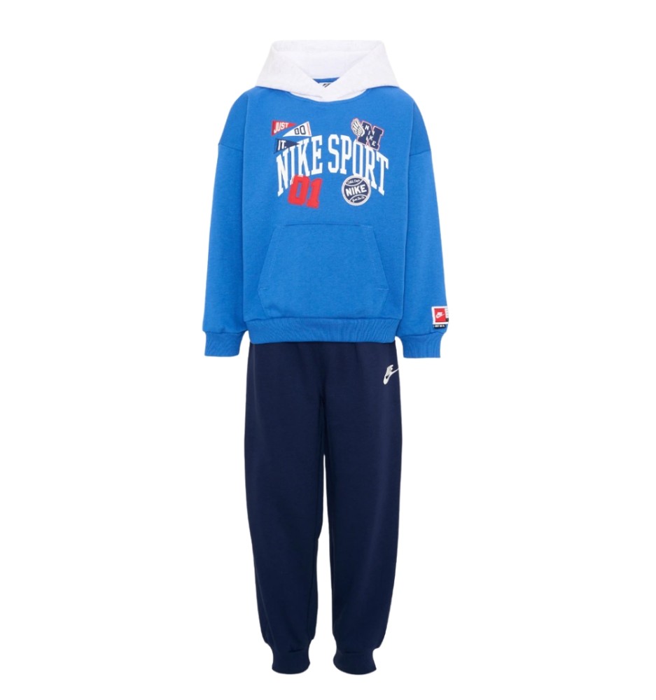 Nike Tuta Cappuccio Multisport Blu 86P214-U90