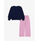 Nike Tuta Retro Wide Leg French Terry Girls Blu Rosa | Nike | 