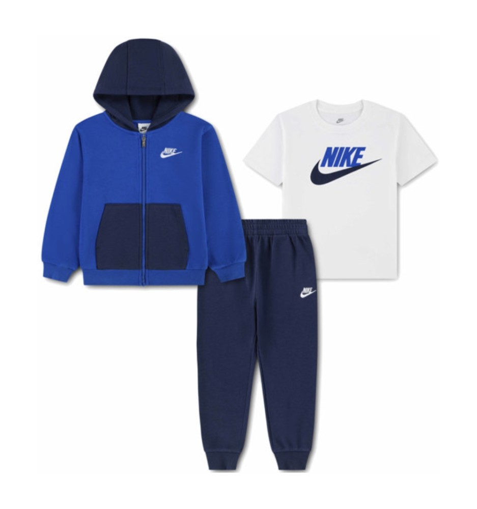Nike Tuta Lifestyle Set Kids Blu Bianco 86P282-U90