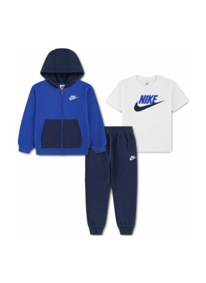 Nike Tuta Lifestyle Set Kids Blu Bianco 86P282-U90