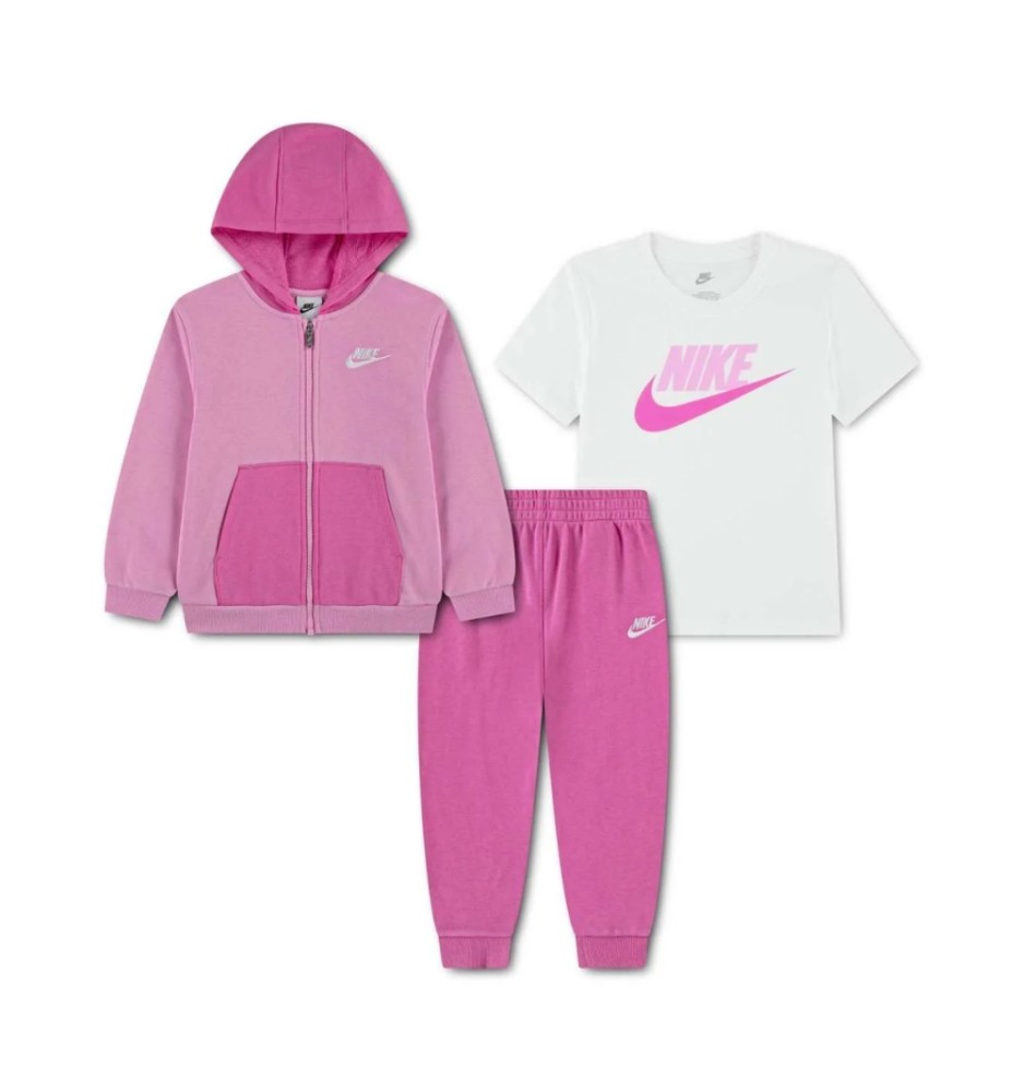 Nike Tuta Lifestyle Set Kids Rosa Bianco 36P282-AFN