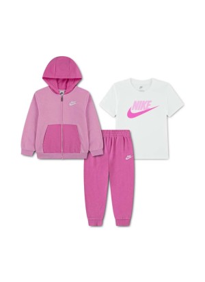 Nike Tuta Lifestyle Set Inf Rosa Bianco 66P282-AFN