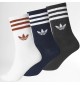 Adidas Calzini Crew 3 Paia Nero Blu Bianco | Adidas | 