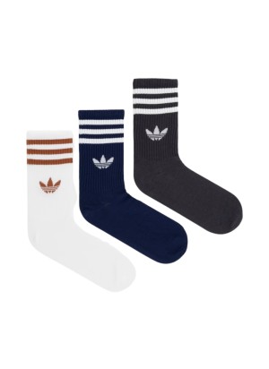 Adidas Calzini Crew 3 Paia Nero Blu Bianco KZ4012